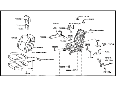 Toyota 71100-47350-B3 Seat Assy, Front RH