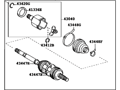 2004 Toyota Prius Axle Shaft - 43420-47020