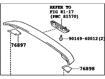 2010 Toyota Yaris Spoiler - 76085-52130-H0