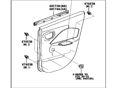 Toyota 67630-52E51-E0 Board Sub-Assy, Rear Door Trim, RH