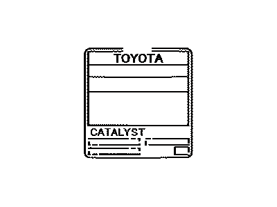 Toyota 11298-28780 Label, Emission Control Information