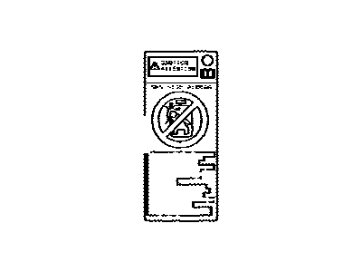 Toyota 74596-02020 Label, Side Air Bag Caution