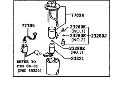 2012 Toyota Matrix Fuel Pump - 77020-02270