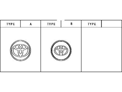 Toyota 42603-02220 Ornament Sub-Assembly Wheel Hub Center Cap