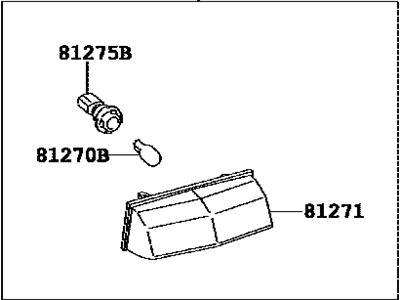 Toyota 81270-53011 Lamp Assy, License Plate