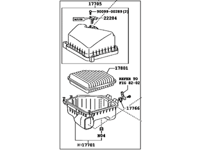 Toyota Corolla Air Filter Box - 17700-0T043