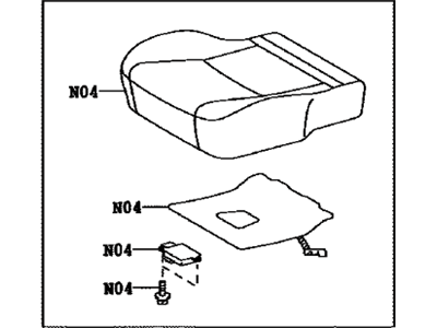 Toyota Matrix Seat Cushion - 71001-0ZY40-B0