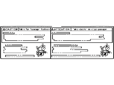 Toyota 74553-01010 Label, Front Seat CAUTI