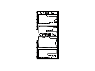 Toyota 41991-60120 Label, Differential