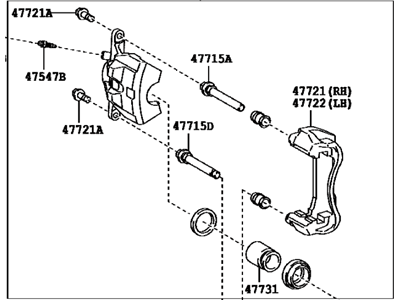 Toyota 47730-02410 Cylinder Assy, Front Disc Brake, RH