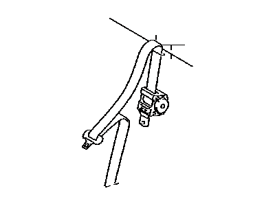 Toyota 73350-02090-B0 Belt Assy, Rear Seat, Outer Center
