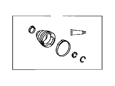 Toyota 04437-01010 Front Cv Joint Boot, Left