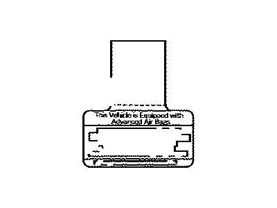 Toyota 74599-0E020 Label, Driver & Passenger Air Bag Information