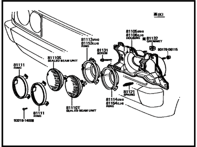 1980 Toyota Corolla Headlight - 81150-80030