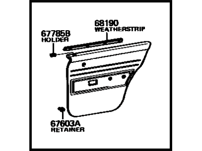 Toyota 67640-12210-06 Board Sub-Assembly, Rear Door Trim, LH