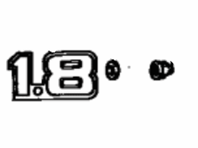 Toyota 75444-12080 Rear Name Plate, No.3 (Displacement)