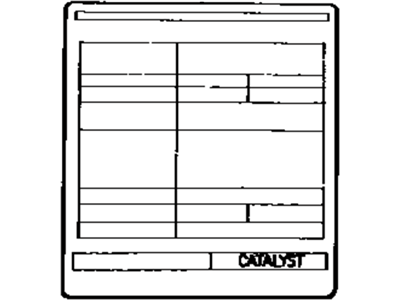 Toyota 11298-28010 Plate, Emission Control System Information