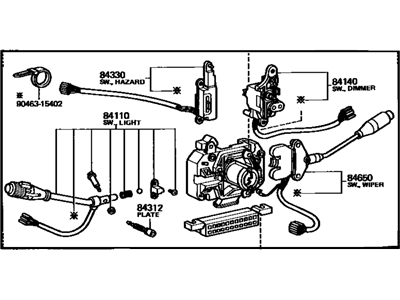 Toyota 84310-12332 Switch Assy, Turn Signal