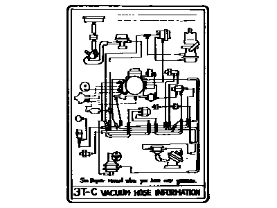 Toyota 17792-28030 Engine Vacuum Hose Information Plate 17792-28030 Toyota Engine Vacuum Hose Information Plate Illustration 1 of 1