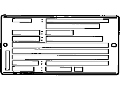 Toyota 74514-13060 Plate, Certification Regulation