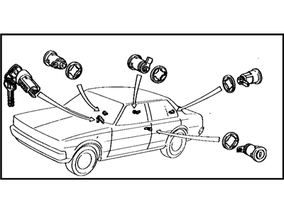 Toyota 69005-12190 Cylinder Set, Lock