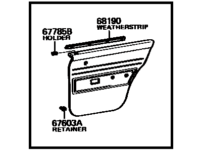 Toyota 67630-12211-06 Board Sub-Assy, Rear Door Trim, RH