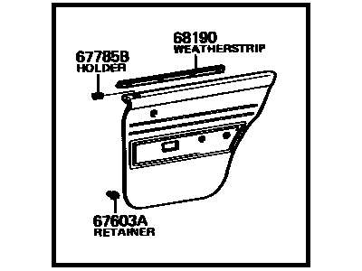 Toyota 67630-12210-08 Board Sub-Assembly, Rear Door Trim, RH