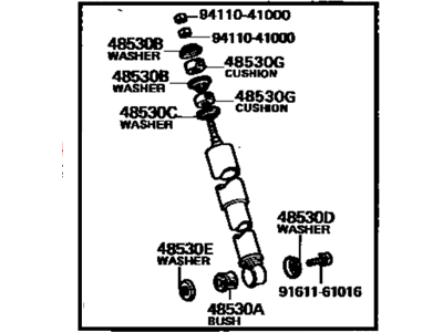 1982 Toyota Corolla Shock Absorber - 48531-19636