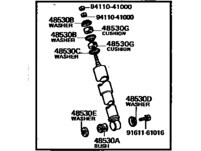 Toyota 48531-19666 Shock Absorber Assembly Rear Right