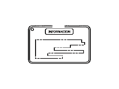 Toyota 11294-0V010 Label, Leak Detection Pump Information