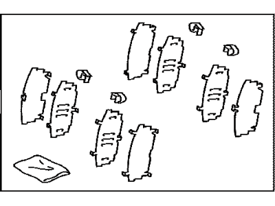 Toyota 04945-0R010 SHIM Kit, Anti SQUEAL