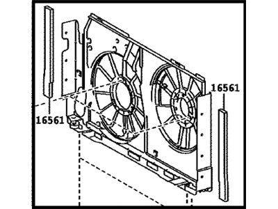 2009 Toyota RAV4 Fan Shroud - 16711-0V030