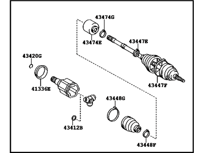 2010 Toyota RAV4 Axle Shaft - 43420-0R041