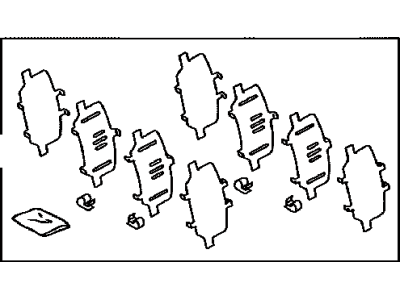 Toyota 04946-0R010 SHIM Kit, Anti SQUEAL