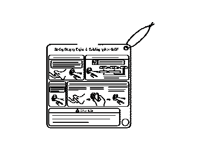 Toyota 89616-60010 Label, Push Start Information