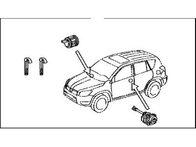 2009 Toyota RAV4 Door Lock Cylinder - 69005-0R020