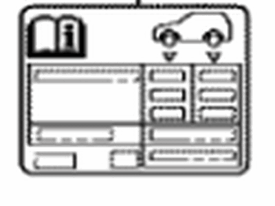 Toyota 42661-42A80 Label, Tire Pressure