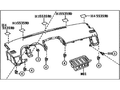 Toyota 55302-02260-B1 Panel Sub-Assy, Instrument, Upper