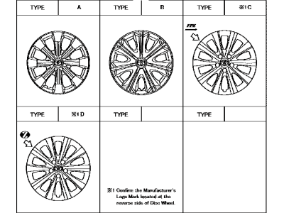 Toyota 42621-02060 Wheel Cover