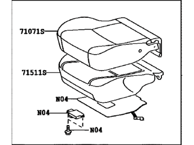 Toyota 71002-02Y11-B1 Front Seat Set