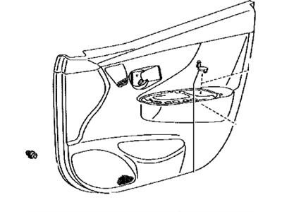 Toyota 67620-02J70-E0 Board Sub-Assy, Front Door Trim, LH