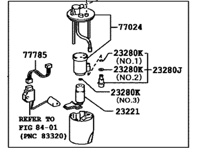 Toyota 77020-02291 Fuel Suction Tube Assembly W/Pump & Gage