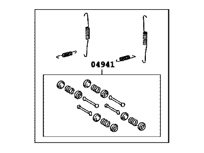 Toyota 04942-02120 Spring Kit, Rear Brake