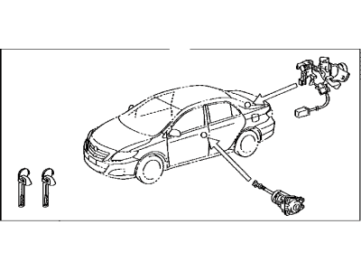 Toyota Corolla Door Lock Cylinder - 69005-02670