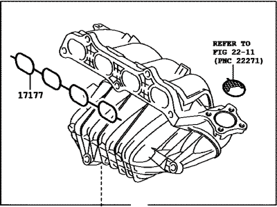 Toyota 17120-28171 Manifold Assembly, INTAK