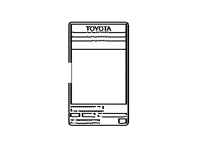 Toyota 11298-28770 Label, Emission Control Information