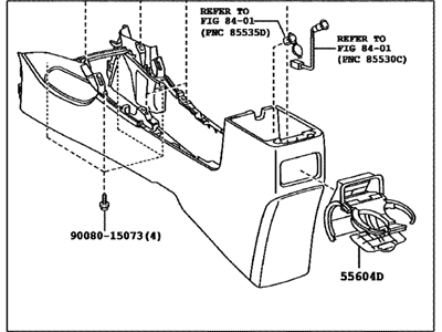 Toyota 58910-02340-E0 Box Assembly, Console, R