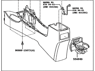 Toyota 58910-02120-E0 Box Assy, Console, Rear