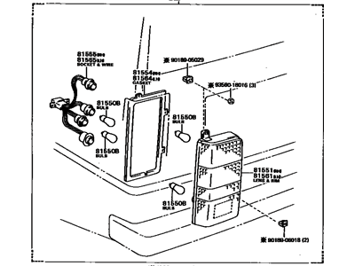 Toyota Van Tail Light - 81560-80202