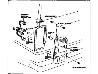 Toyota Van Tail Light - 81550-80197